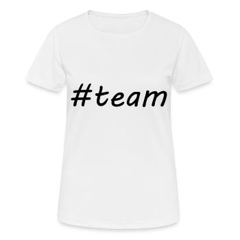 #team - Women's Breathable T-Shirt - white - Front - AI Model Female 172 dark (172cm)