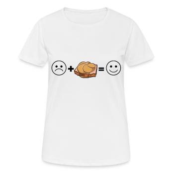 Fromage de foie Semmel Leberkas Fromage de foie Idée cadeau - T-shirt respirant Femme - blanc - Devant - AI Model Female 172 dark (172cm)