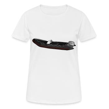 Motorboot Schlauchboot - Frauen T-Shirt atmungsaktiv - Weiß - Vorne - AI Model Female 172 dark (172cm)