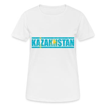 Kazakhstan - T-shirt respirant Femme - blanc - Devant - AI Model Female 172 dark (172cm)
