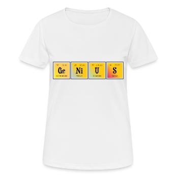Génie - T-shirt respirant Femme - blanc - Devant - AI Model Female 172 dark (172cm)