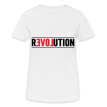 Die Revolution der Liebe - Frauen T-Shirt atmungsaktiv - Weiß - Vorne - AI Model Female 172 dark (172cm)