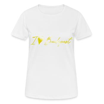 J’aime Budapest - T-shirt respirant Femme - blanc - Devant - AI Model Female 172 dark (172cm)