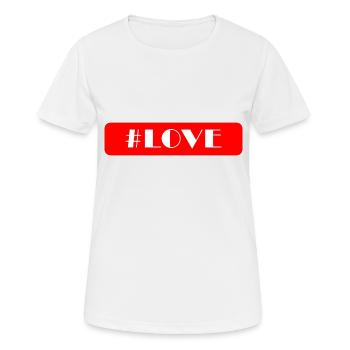 Texte d’amour - T-shirt respirant Femme - blanc - Devant - AI Model Female 172 dark (172cm)
