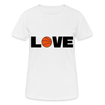 Love Basketball - Frauen T-Shirt atmungsaktiv - Weiß - Vorne - AI Model Female 172 dark (172cm)