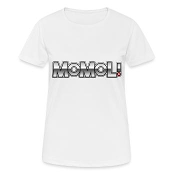 Momol! - Frauen T-Shirt atmungsaktiv - Weiß - Vorne - AI Model Female 172 dark (172cm)