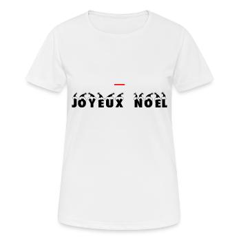 Joyeux Noël - T-shirt respirant Femme - blanc - Devant - AI Model Female 172 dark (172cm)