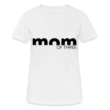 Mama von Drei Dreifache Mutter Muttertag Geschenk - Frauen T-Shirt atmungsaktiv - Weiß - Vorne - AI Model Female 172 dark (172cm)