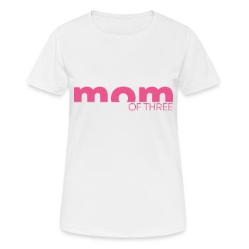 Mama von Drei Dreifache Mutter Muttertag Geschenk - Frauen T-Shirt atmungsaktiv - Weiß - Vorne - AI Model Female 172 dark (172cm)