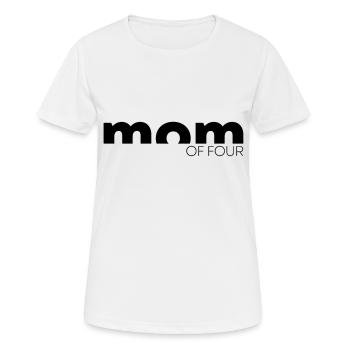 Mama von Vier Vierfache Mutter Muttertag Geschenk - Frauen T-Shirt atmungsaktiv - Weiß - Vorne - AI Model Female 172 dark (172cm)