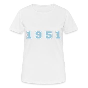 1951 Year Number - Women's Breathable T-Shirt - white - Front - AI Model Female 172 dark (172cm)