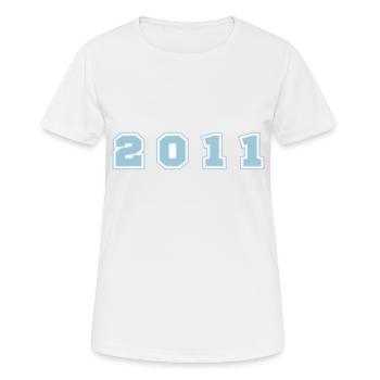 2011 Year Number - Women's Breathable T-Shirt - white - Front - AI Model Female 172 dark (172cm)
