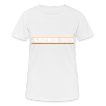 Greece 2023 - Frauen T-Shirt atmungsaktiv - Weiß - Vorne - AI Model Female 172 dark (172cm)