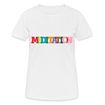 Méditation / Zen / Relax - T-shirt respirant Femme - blanc - Devant - AI Model Female 172 dark (172cm)