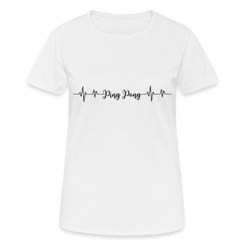 Ping-pong heartbeat - Women's Breathable T-Shirt - white - Front - AI Model Female 172 dark (172cm)