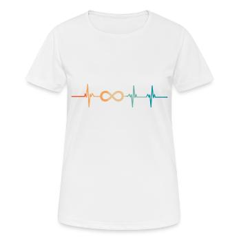 Unendlicher Herzschlag - Frauen T-Shirt atmungsaktiv - Weiß - Vorne - AI Model Female 172 dark (172cm)