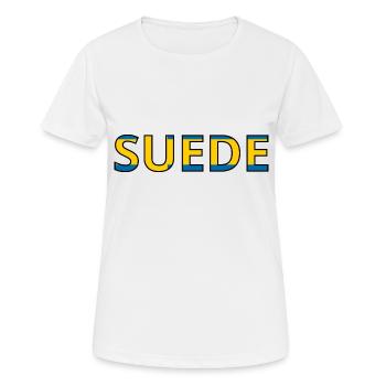 Flag of Sweden - Women's Breathable T-Shirt - white - Front - AI Model Female 172 dark (172cm)