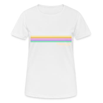 Vintage rainbow - T-shirt respirant Femme - blanc - Devant - AI Model Female 172 dark (172cm)
