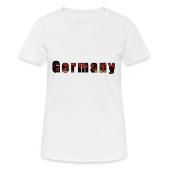 Allemagne _ 02 - T-shirt respirant Femme - blanc - Devant - AI Model Female 172 dark (172cm)