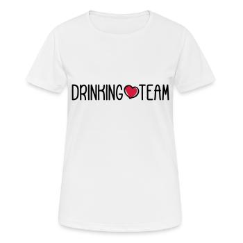 Drinking Team - Women's Breathable T-Shirt - white - Front - AI Model Female 172 dark (172cm)