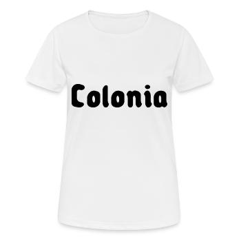 Colonia - Frauen T-Shirt atmungsaktiv - Weiß - Vorne - AI Model Female 172 dark (172cm)