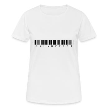 Balancist #Neu1 Barcode - Frauen T-Shirt atmungsaktiv - Weiß - Vorne - AI Model Female 172 dark (172cm)