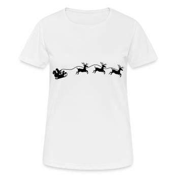 Santa Claus Sleigh - Women's Breathable T-Shirt - white - Front - AI Model Female 172 dark (172cm)