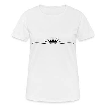 Krone Symbolik - Frauen T-Shirt atmungsaktiv - Weiß - Vorne - AI Model Female 172 dark (172cm)
