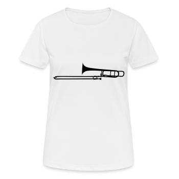 Trombone - T-shirt respirant Femme - blanc - Devant - AI Model Female 172 dark (172cm)