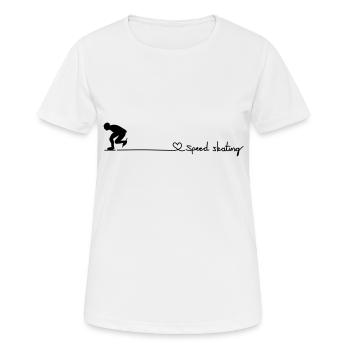 speed skating - Frauen T-Shirt atmungsaktiv - Weiß - Vorne - AI Model Female 172 dark (172cm)