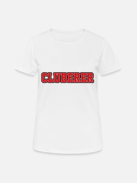 cluberer - Frauen T-Shirt atmungsaktiv - Weiß