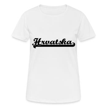 écrit de Hrvatska - T-shirt respirant Femme - blanc - Devant - AI Model Female 172 dark (172cm)
