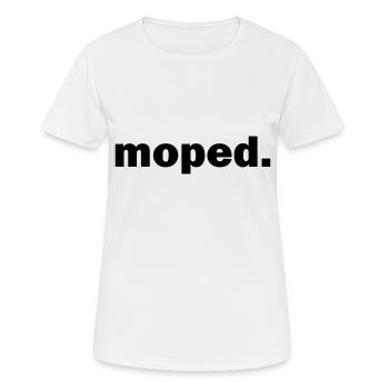 Moped - Frauen T-Shirt atmungsaktiv - Weiß - Vorne - AI Model Female 172 dark (172cm)