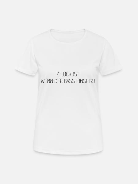luck is when the bass starts - Women's Breathable T-Shirt - white