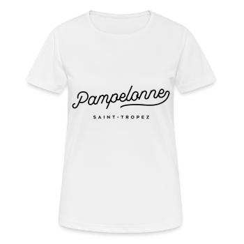 Pampelonne - Saint Tropez - Frauen T-Shirt atmungsaktiv - Weiß - Vorne - AI Model Female 172 dark (172cm)