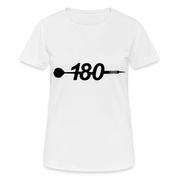 dart,dartscheibe,180,triple,dartpfeil,verein,steel - Frauen T-Shirt atmungsaktiv - Weiß - Vorne - AI Model Female 172 dark (172cm)