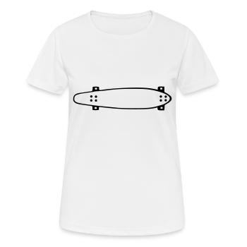 Longboard,longboarder,longboarding,skateboard,skat - Frauen T-Shirt atmungsaktiv - Weiß - Vorne - AI Model Female 172 dark (172cm)