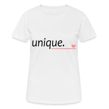 unique unique saying - Women's Breathable T-Shirt - white - Front - AI Model Female 172 dark (172cm)