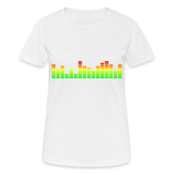 Music Visualizer / Audio Spectrum - Women's Breathable T-Shirt - white - Front - AI Model Female 172 dark (172cm)