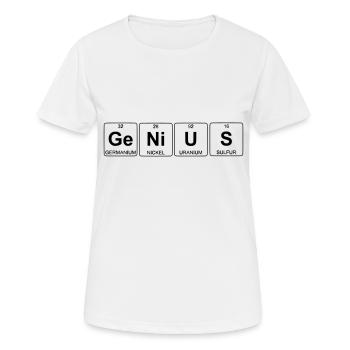 genius - Frauen T-Shirt atmungsaktiv - Weiß - Vorne - AI Model Female 172 dark (172cm)