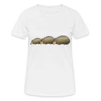 Igel - Frauen T-Shirt atmungsaktiv - Weiß - Vorne - AI Model Female 172 dark (172cm)