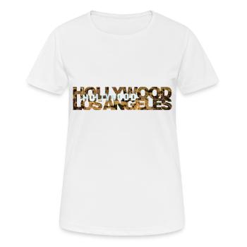 Hollywood Los Angeles - T-shirt respirant Femme - blanc - Devant - AI Model Female 172 dark (172cm)