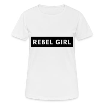 Rebel Girl - Frauen T-Shirt atmungsaktiv - Weiß - Vorne - AI Model Female 172 dark (172cm)
