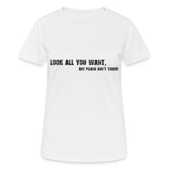 Do not Touch! - Women's Breathable T-Shirt - white - Front - AI Model Female 172 dark (172cm)