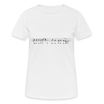 Westerland Notenzeile Noir - T-shirt respirant Femme - blanc - Devant - AI Model Female 172 dark (172cm)