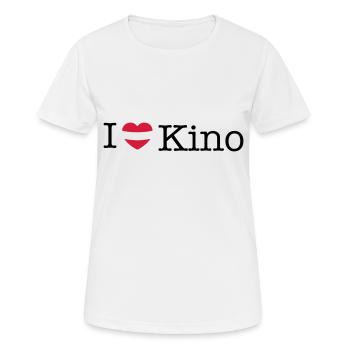J’adore le cinéma - T-shirt respirant Femme - blanc - Devant - AI Model Female 172 dark (172cm)