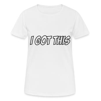 Ich habe das verstanden - Frauen T-Shirt atmungsaktiv - Weiß - Vorne - AI Model Female 172 dark (172cm)