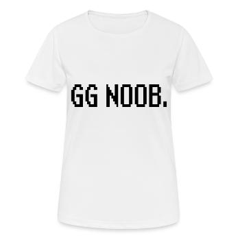 Gamer Gamer Citation Drôle GG Noob Pixel - T-shirt respirant Femme - blanc - Devant - AI Model Female 172 dark (172cm)