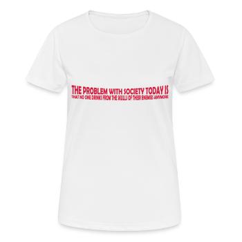 boissons de crânes ennemis - T-shirt respirant Femme - blanc - Devant - AI Model Female 172 dark (172cm)