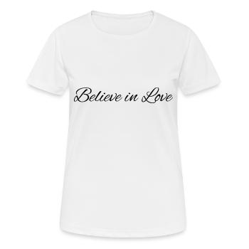 Croire en l’amour - T-shirt respirant Femme - blanc - Devant - AI Model Female 172 dark (172cm)